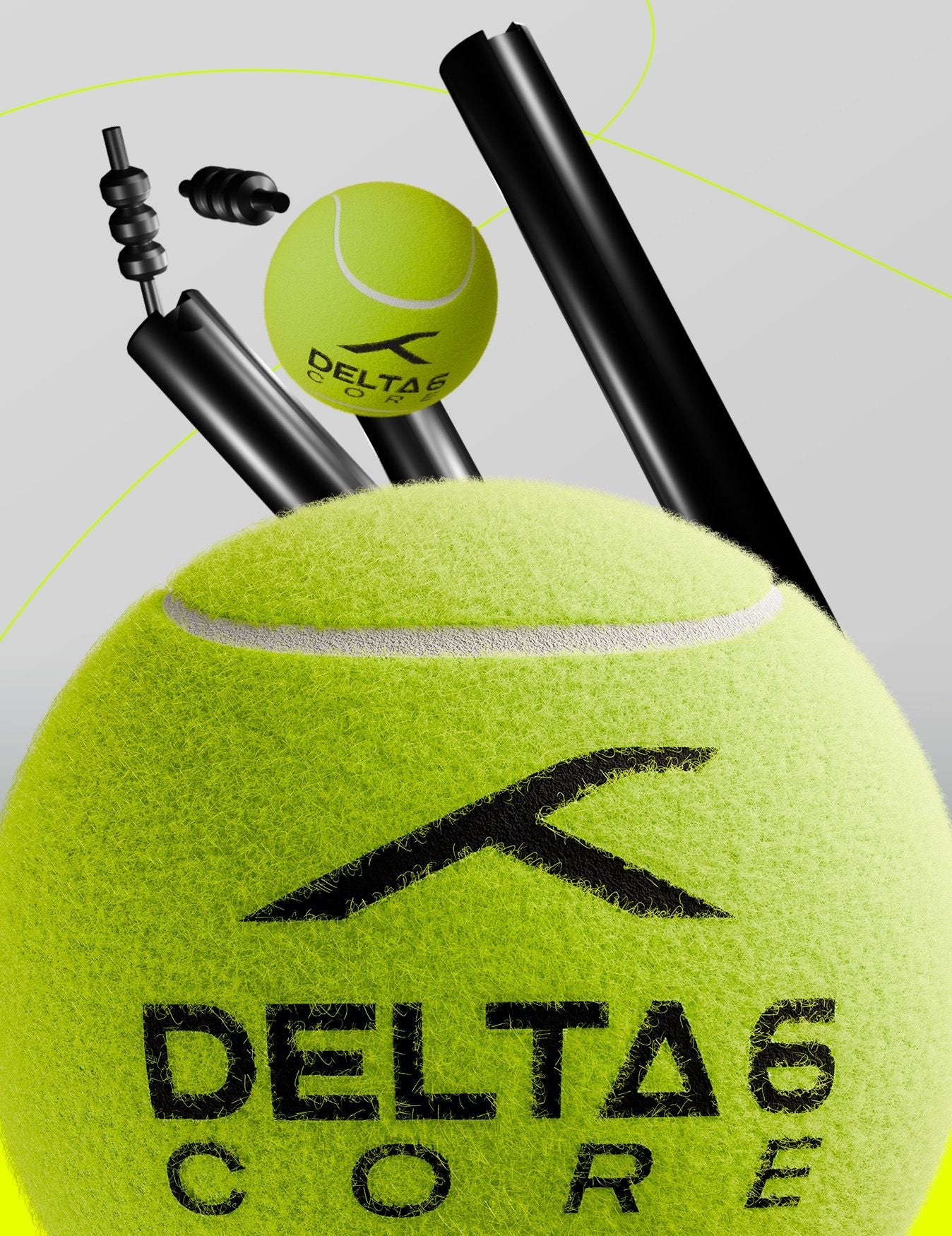 Cricket Tennis Ball - Hundred Delta 6 Core