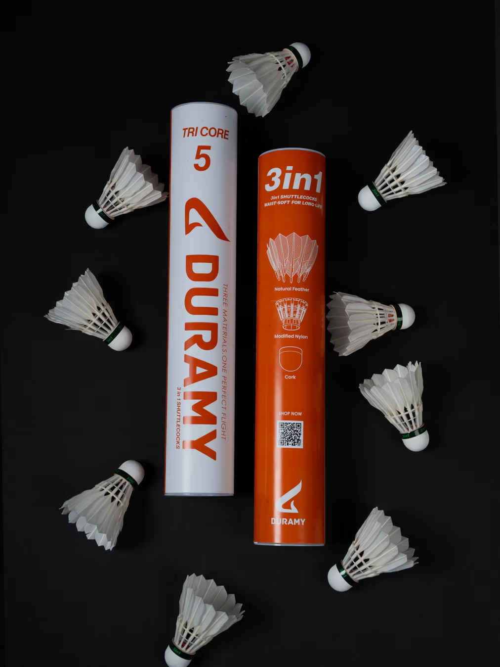 Duramy 3in 1 Badminton shuttlecocks - TRI CORE 5