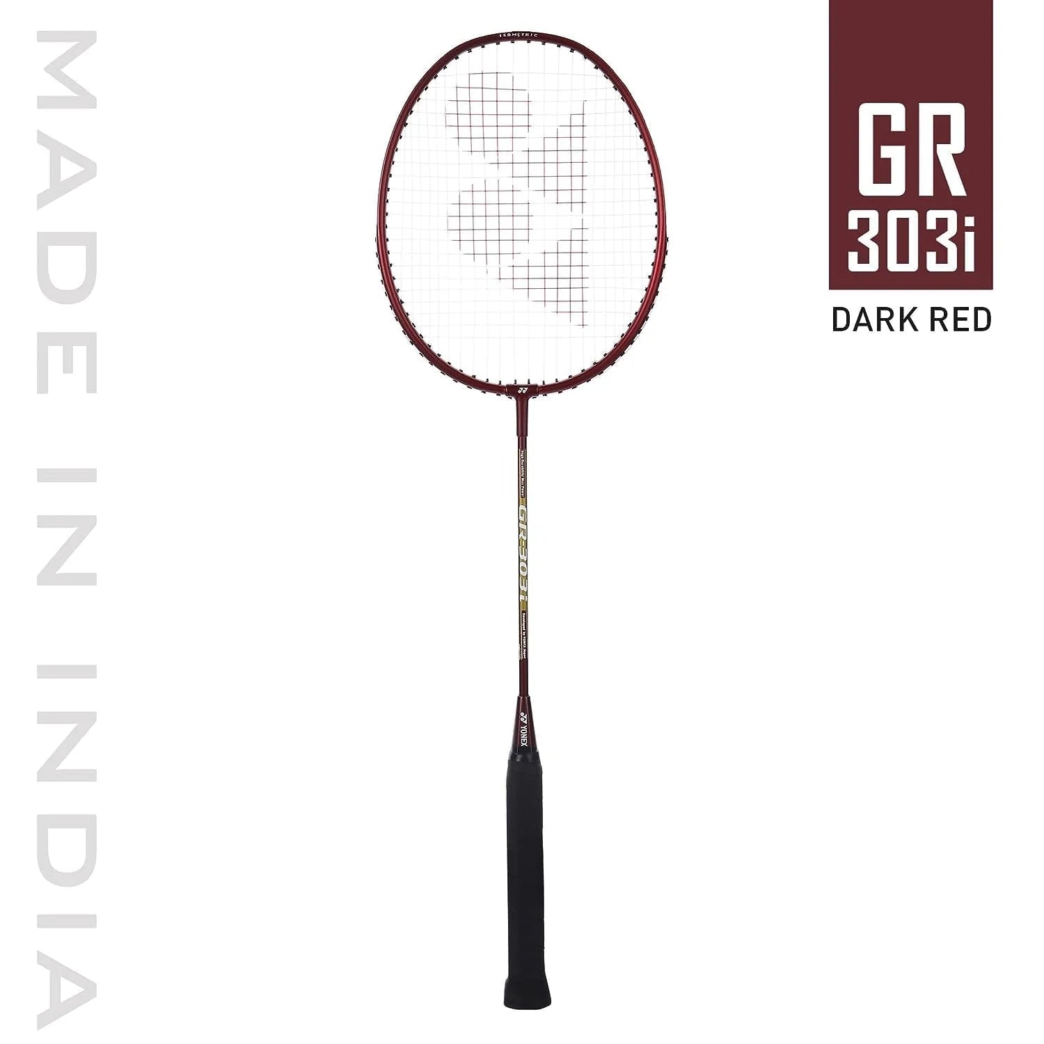 YONEX GR 303i Aluminium Strung Badminton Racket - Dark Red G4