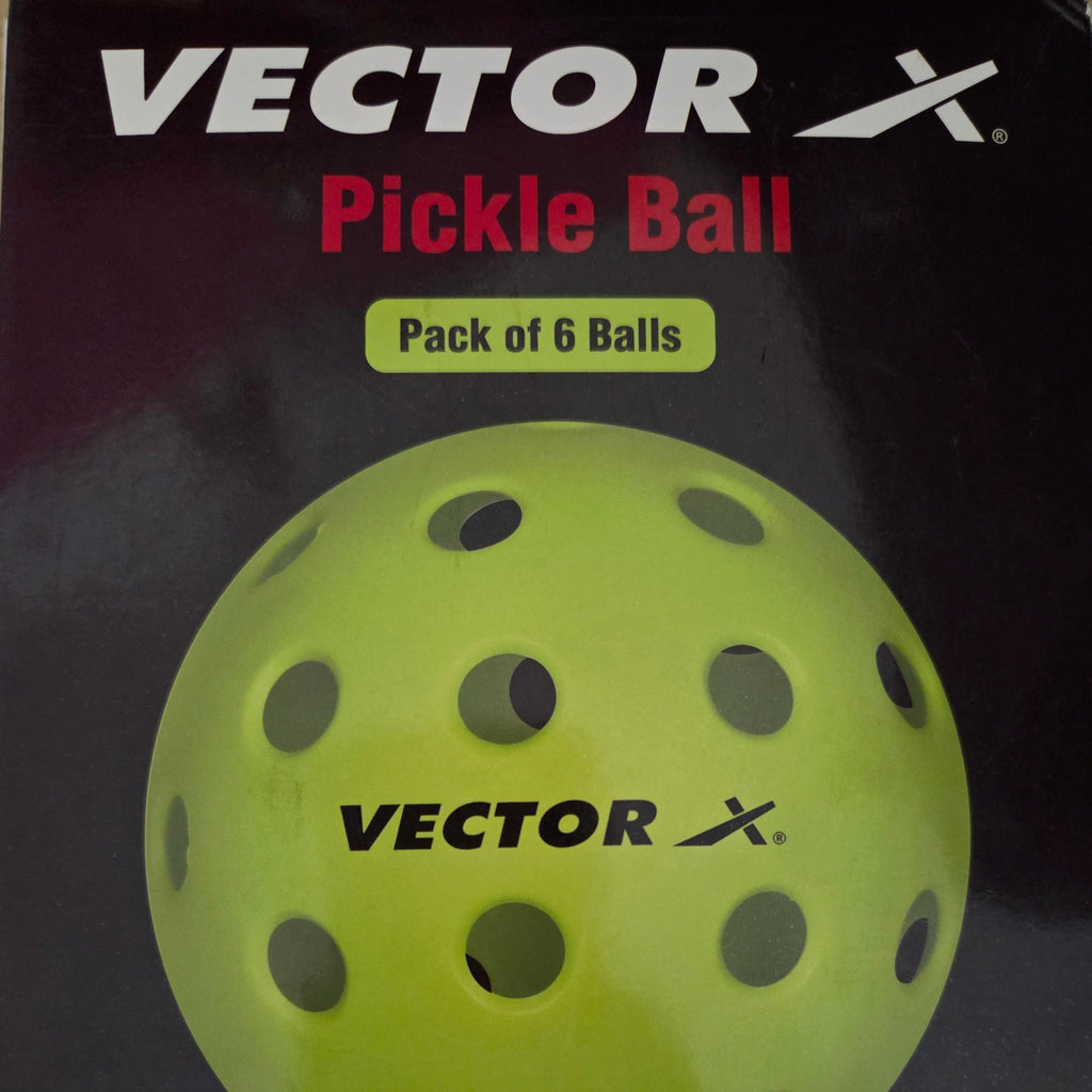 Vector X Pickle Ball Outdoor 40 Holes - Orange - Pack of 6