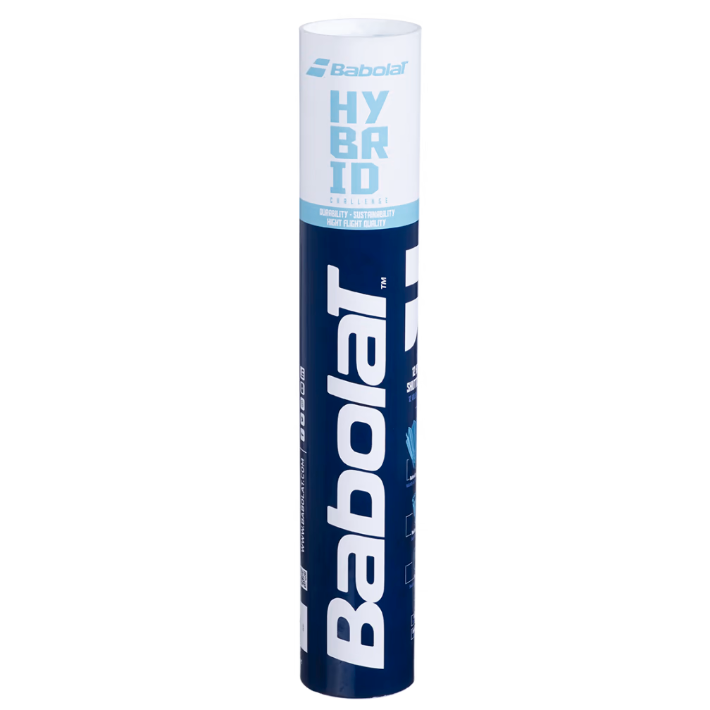 Babolat Hybrid Shuttle Cock (Pack of 12 Cocks)-1 Can