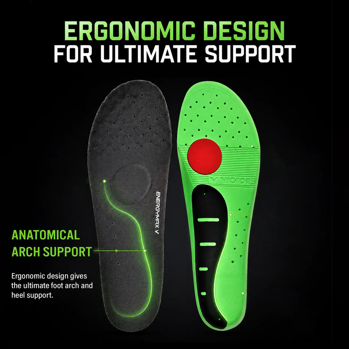 VICTOR VT-XD11F Insole - Heel Cushion Detail