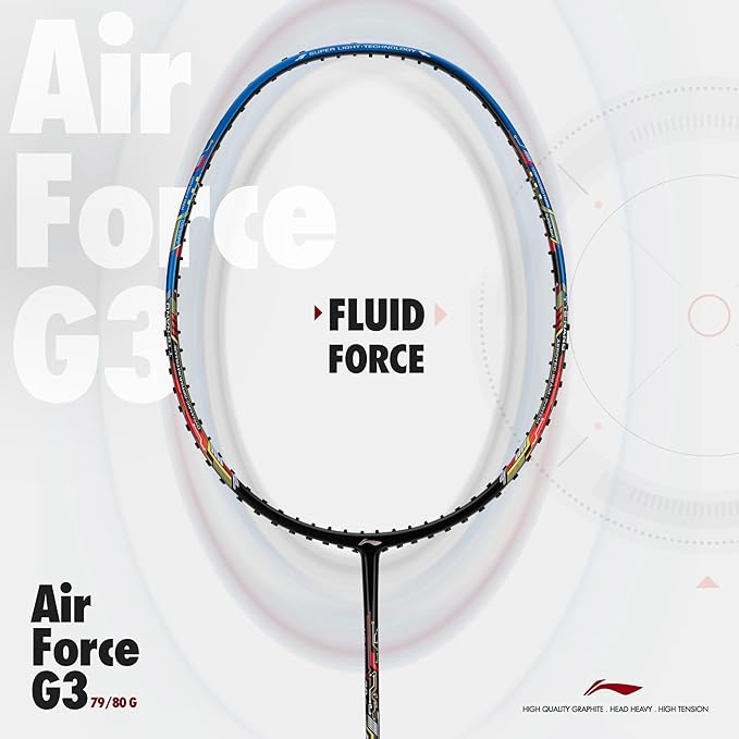 Li-Ning Air Force G3 Badminton Racket with Full Cover - - 79 grams - Unstrung