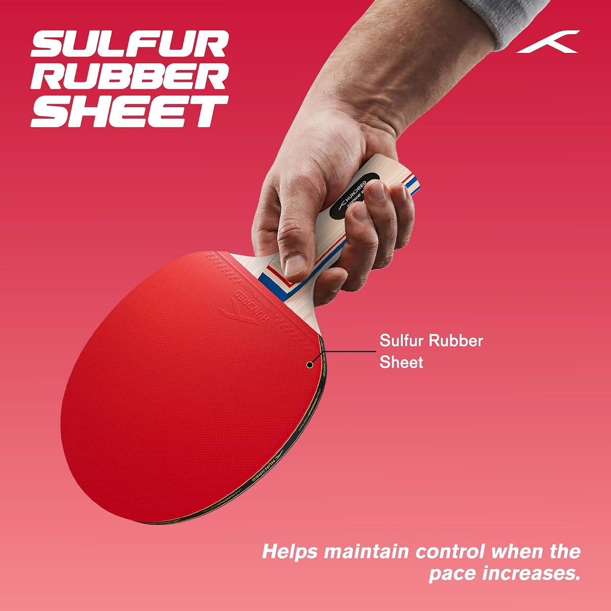 Hundred Force 2 Table Tennis Racket - Full view