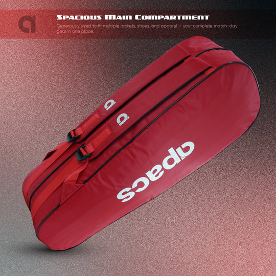 APACS Falcon Kitbag Red - Spacious Main Compartment