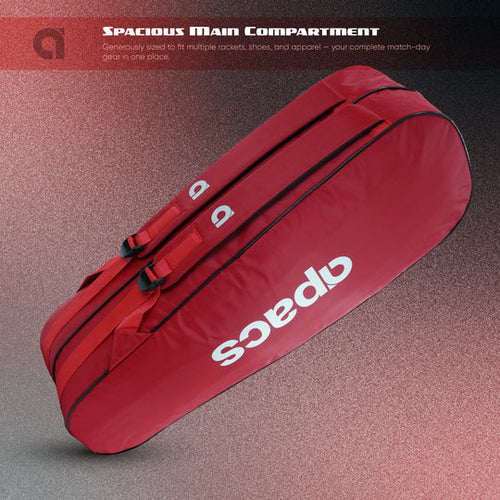 APACS Falcon Kitbag Red - Spacious Main Compartment
