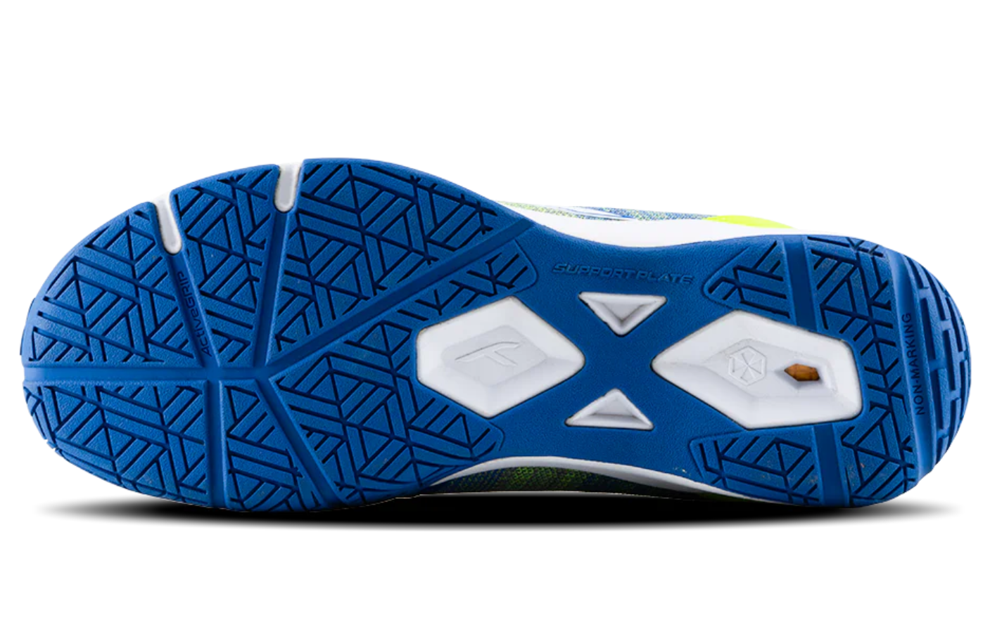 Badminton Shoes - Quantum Boom - Hundred 10 UK - Blue/Lime/White