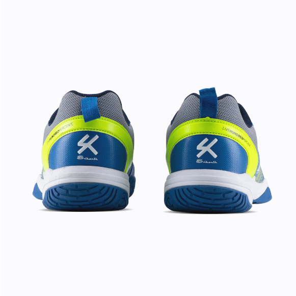 Badminton Shoes - Quantum Boom - Hundred 10 UK - Blue/Lime/White