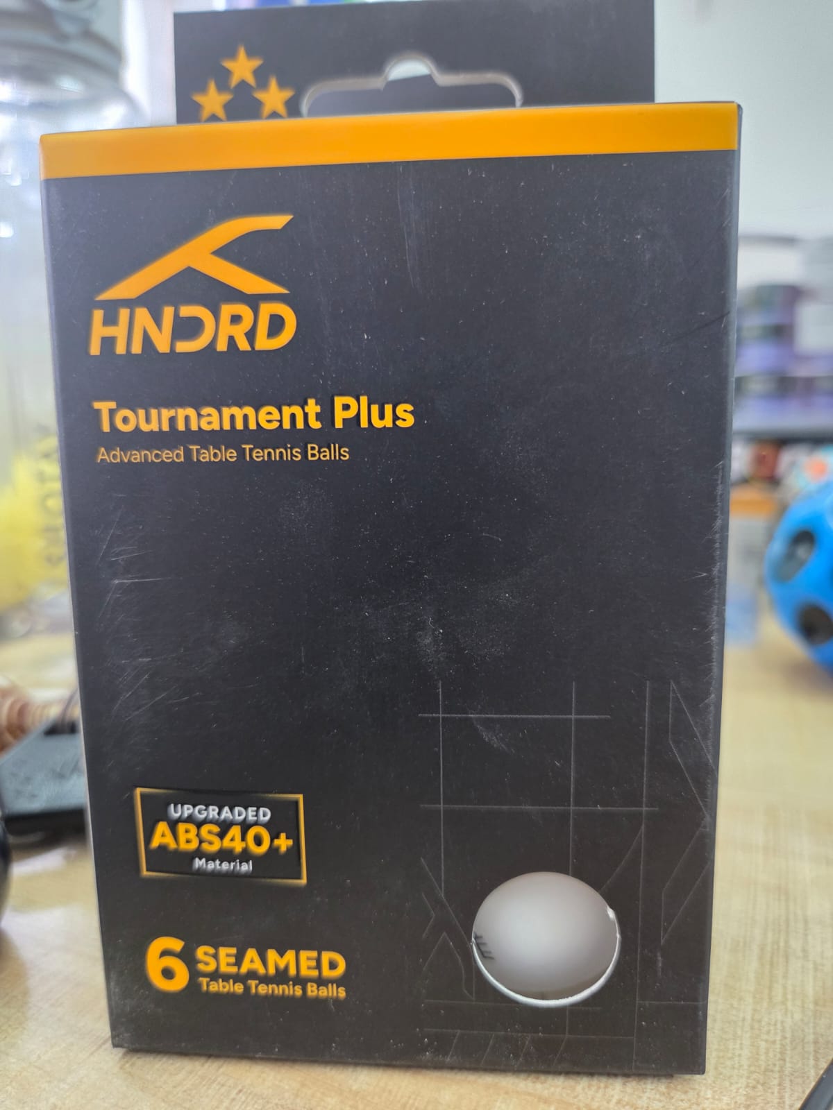 Hundred Tournament Plus Advanced Table Tennis Balls - ABS40+ 3-Star 6 Seamed Balls