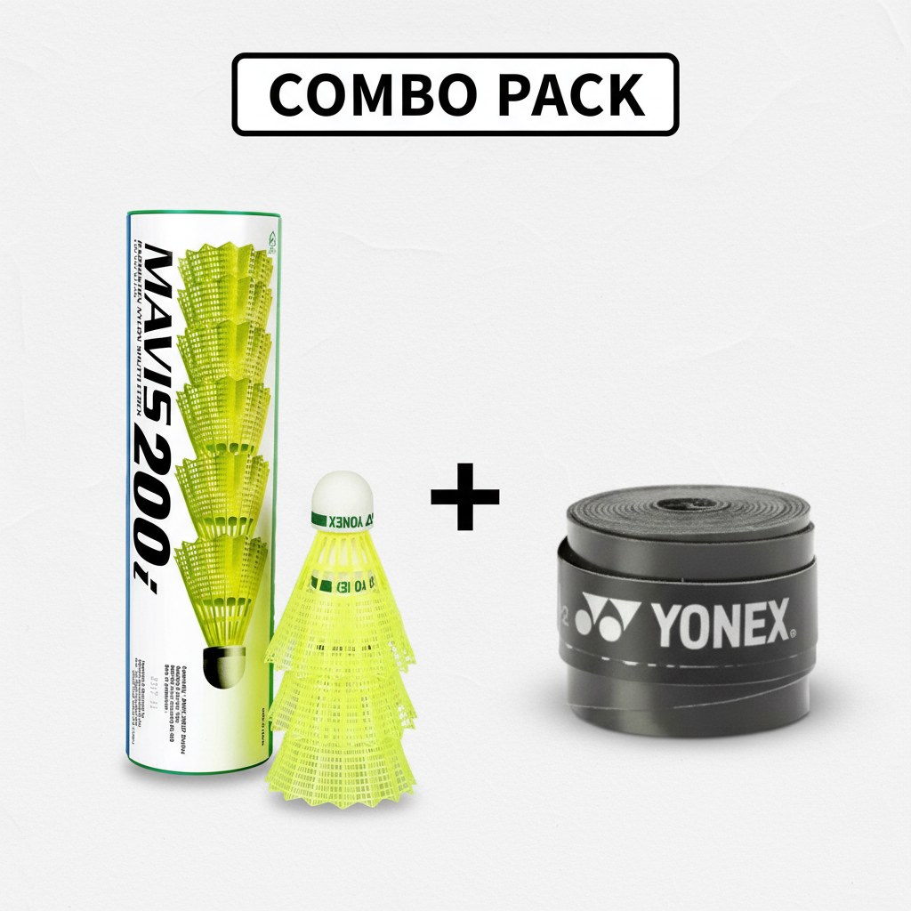 Mavis 200i and YONEX Grip Combo Pack