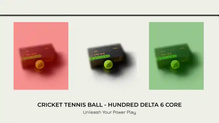 Cricket Tennis Ball - Hundred Delta 6 Core by@Outfy