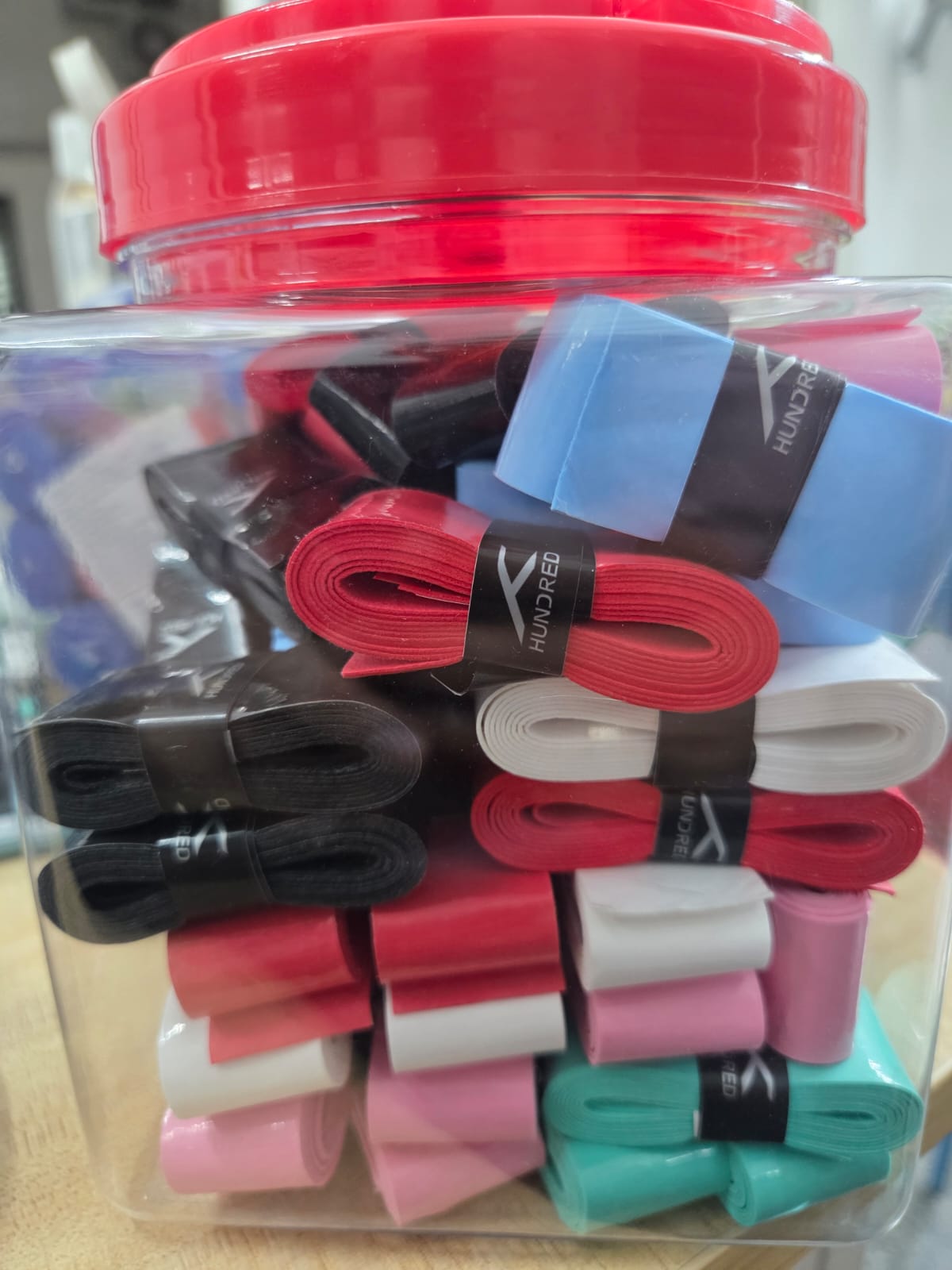 Hundred GT3000 Over Grip - Multiple colors: Black, Red, Pink, White, Baby Blue, Teal